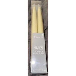 Ashland 2 Pc,Realistic Flameless Led Tapers, Battery Operated Opened Box